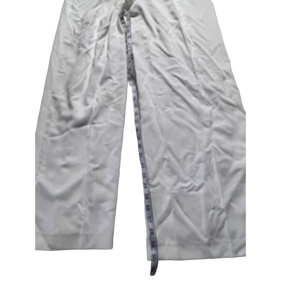 Zara Women's White Dark Oyster Wide-Legged Pants Size Medium NWT - Picture 3 of 6